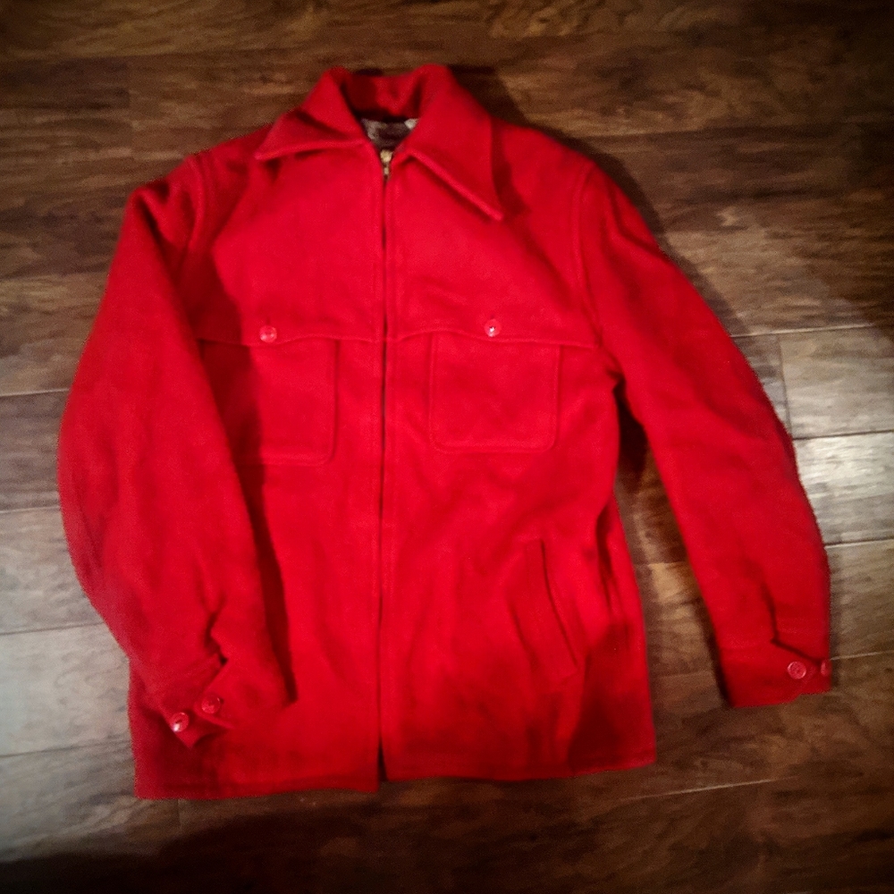 *Vintage* Windward Men's Red Wool Coat